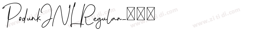 PodunkJNL Regular字体转换